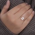 thumbnail image 6 of Cora Jewellery 2.5CT Radiant Moissanite Solitaire Engagement Ring For Women, 14K Rose Gold, 6 of 7