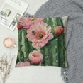 thumbnail image 2 of PRATYUS Cactus Decorative Throw Pillow Covers Tropical Desert Green Succulent Plant Flowers Watercolor Pillow Cases Quote Square Cushion Cases Outdoor Home Sofa Decor 22x22in, 2 of 5