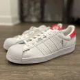 thumbnail image 2 of Ad-id-as Originals Superstar Cloud White/Vivid Red GV7672 Men’s Sz 11.5, 2 of 5