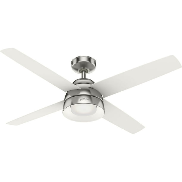 Hunter Vicenza 52 Led 4 Blade Ceiling Fan Nickel Com - Ceiling Fan Light Flickers And Goes Out