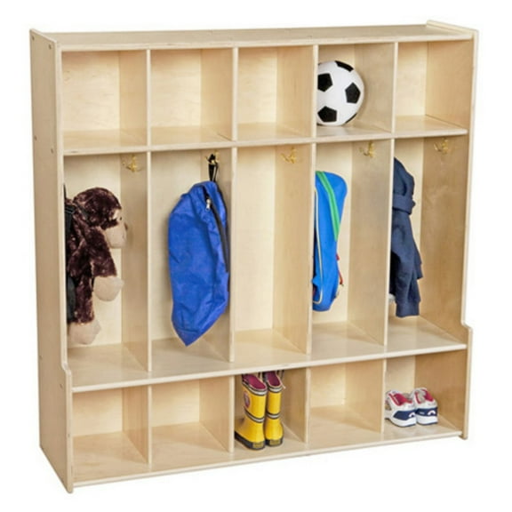 Wood Designs Contender 47 in. 5 Section Seat Locker