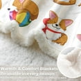 thumbnail image 4 of 3D Bread Corgis Sherpa Fleece Blanket Orange Pembroke Welsh Corgi Dog Soft Cozy Fluffy Warm and Fuzzy Blankets for Bed or Couch Baby(30"x40"), 4 of 6