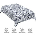 thumbnail image 6 of 60x84inches Rectangle Tablecloth Blue and White Porcelain Floral Mexican Talavera Table Cloths Waterproof Fabric Table Cover for Kitchen Dining Room Indoor Outdoor Banquet Party Supplies, 6 of 7