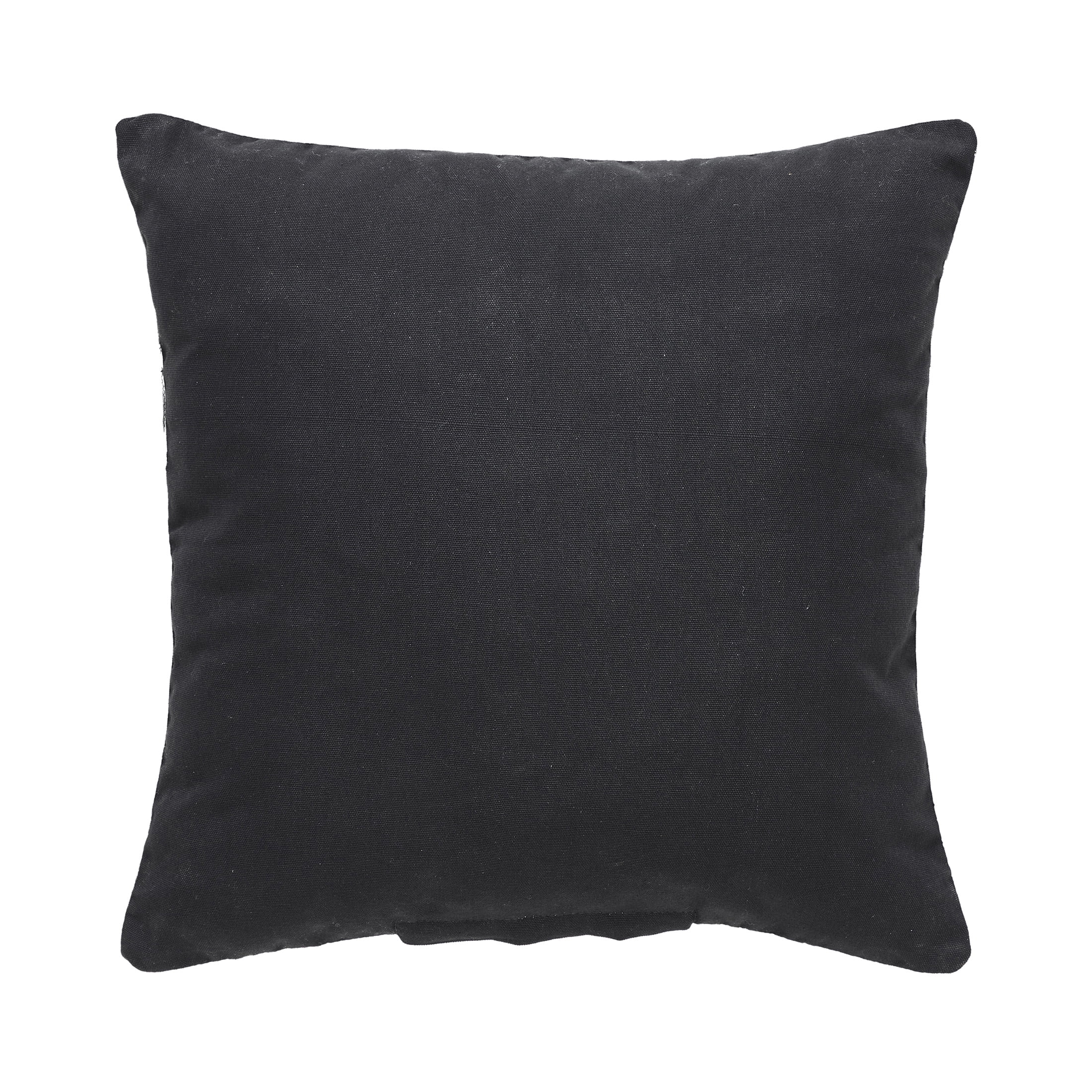 (2 pack) Mainstays 18" x 18" Black Stripe Cord Cotton Rich Decorative Pillow