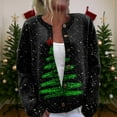 thumbnail image 3 of Women'S Christmas Sweater Cute Fun Christmas Sweater Fall And Winter Long Sleeve Knitted Sweater for Fall and Winter, Festive and Cozy, Great as Christmas Sweaters for Women ,Black,2XL, 3 of 7