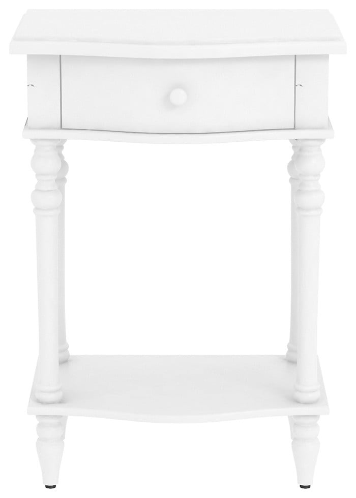 Urbanest Jefferson Accent End Table With Drawer, 29" Tall, Off White