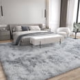 thumbnail image 4 of Janvonne 6x9 Fluffy Shag Area Rug, Ultra Soft Plush Fuzzy Shaggy Non-Slip Carpet for Living Room Bedroom Kids Girls Room Nursery, Cozy Indoor Home Decor, Tie-dye Silver Grey, 4 of 8