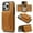 Brown, variant on for iPhone 15 Plus Wallet Case, Magnetic Phone Cover Compatible with Mag-Safe, 2-in-1 Detachable PU Leather Credit Card Holder Slots Purse with Kickstand Shockproof Protective Case, Brown