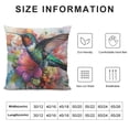 thumbnail image 5 of Qinduosi Outdoor Throw Pillow Covers - Floral Birds Pillowcases of Cushion Cases Summer Spring Couch Cover for Patio Furniture Bed Sofa White, 5 of 5