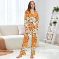 thumbnail image 6 of FORMRS Womens Pajama Set Long Sleeve Top and Pants with Pockets Soft Comfy Lounge Sleepwear, Sizes S-2XL, Sunny Floral, 6 of 7