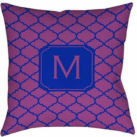 Thumbprintz Moroccan Monogram Magenta Decorative Pillows Walmart Com