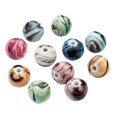 thumbnail image 2 of 100pcs 8mm Multi Color Resin Round Loose Beads Color Ink Painting Loose Charm Bead Bulk for DIY Jewelry Findings, 2 of 9