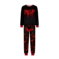 thumbnail image 4 of Racifhz Family Matching Halloween Pajamas Set Cute Pumpkin Print Loungewear Long Sleeve Sleepwear Top and Pants Holiday Outfits Halloween Gifts for Family Adults, Women Size:L, 4 of 5