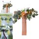 thumbnail image 4 of Respaldo de silla Flor artificial Arreglo de hojas de olivo para boda Respaldo de silla Rosa artificial artificial para celebración Boda naranja Baoblaze boda, 4 of 8
