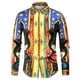 thumbnail image 2 of Camisa informal ajustada de estilo étnico distintivo nacional para hombre, blusas clásicas, camisas de manga larga con cuello vuelto, ropa de vestir, 2 of 5
