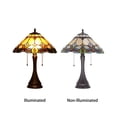 thumbnail image 5 of CHLOE Lighting HOWARD Tiffany-style 2 Light Table Lamp 16" Shade, 5 of 9