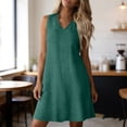 thumbnail image 2 of Horkkom Sleeveless Dress for Women V Neck Zipper Mini Dresses Summer Beach Vacation Sundresses L, 2 of 10