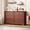 Red Walnut, variant on SOLLED 6 Drawer Dresser 47 Inch, Vintage Storage Organizer with Large Drawers & Anti-Tip Design for Bedroom Living Room Hallway Entryway,Oak Gray