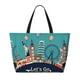 thumbnail image 2 of Fotbe Let's go Travel Bolsa de Viaje para Playa - Resistente al Agua, Bolsa Tote de Gran Capacidad y Ligera con 7 Bolsillos para Mujeres y Hombres, 2 of 7
