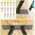 thumbnail image 4 of QinaQin Patas metálicas en forma de X para mesa de centro, altura de 40.6 cm, acero resistente en color negro, juego de 2 para proyectos DIY de mesa lateral o banco, 4 of 6