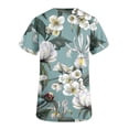 thumbnail image 3 of Clearance Rciityk Scrub Tops for Women Casual Short Sleeve Working Uniform V-Neck Printed Scrub T Shirts Summer Nursing Scrub Shirts with Pockets - Spring/Summer Savings Clearance, 3 of 4