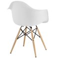 thumbnail image 3 of Modway Pyramid Modern Style Wood Dining Armchair, White Finish, 3 of 5