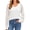 C White, variant on Blouses for Women Dressy Lace Long Sleeve Shirts Fall Casual V Neck Tunic Tops
