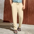 thumbnail image 2 of WEAIXIMIUNG Mens Plaid Pj Pants Men's Casual and Linen Drawstring Pants, 2 of 9