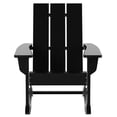 thumbnail image 3 of Parkdale Outdoor HDPE Plastic Adirondack Rocking Chair in Black, 3 of 7
