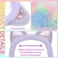 thumbnail image 5 of Kids Adjustable Winter Warm Furry Cat Ear Warmers for Girls Boys Outdoor, 5 of 7