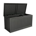 thumbnail image 6 of Patiowell 260 Gallon Deck Box, Waterproof Extra-Large Outdoor Lockable Storage Box with Divider for Patio Furniture and Garden Tools, Black, 6 of 9