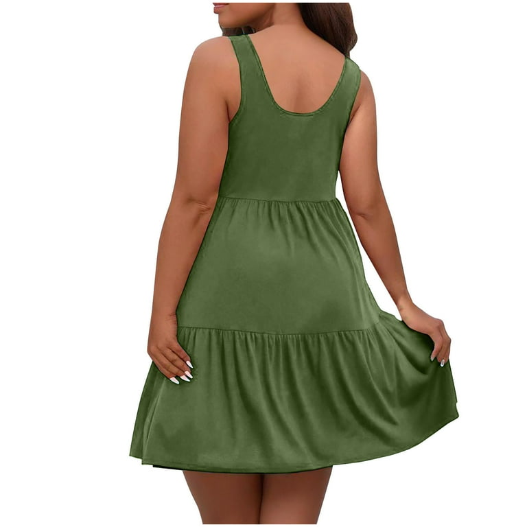 chinese dress ladies PerZeal Casual Dress for Women 3/4 Sleeve Crew Neck Midi Dress A-Line High  Waist Flowy Wrap Swing Flare Dress Dark Blue Large at Amazon Women's  Clothing store