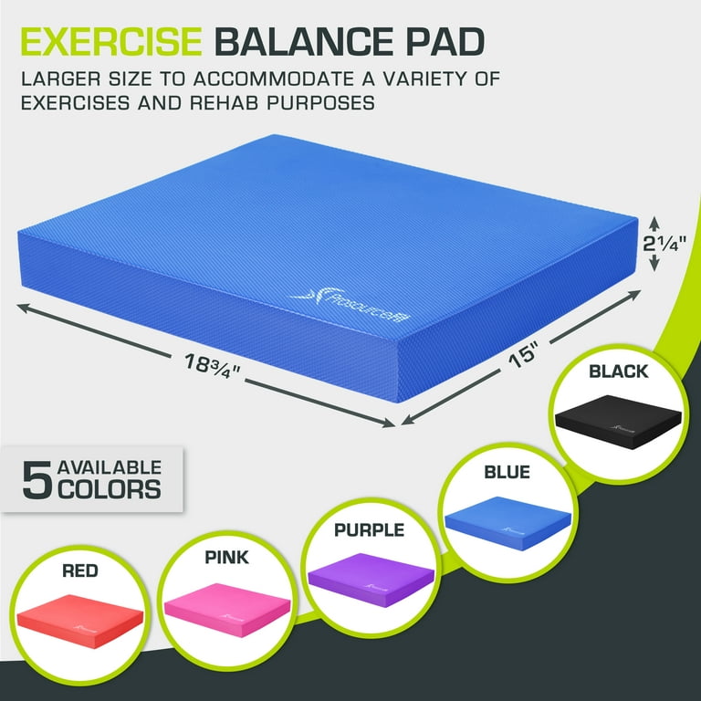 ProsourceFit Exercise Balance Pad 15x18.75-in, Blue 