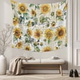 thumbnail image 5 of Farmhouse Sunflower Tapestry for Bedroom Wall Hanging Tapestry, Vintage Summer Botanical Ceiling Backdrop Tapestries Poster Blanket Wall Decor for Teens Room Living Room Dorm 51" x 59", 5 of 8