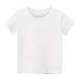 thumbnail image 5 of Gamivast Girls Short Sleeve Shirts Summer Basic Tops Clothing Solid Color Casual Loose Fit Crewneck Shirts Kids Cute Tunic Tees Tops White 5T Camiseta De Para Niños Clearance, 5 of 5