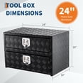 thumbnail image 3 of Eastvita 24-18 - 20 Durable Aluminum Truck Tool Box with 1 Drawer Two - Tier Organizer Design Waterproof Underbody Toolbox for Pickup Truck Bed RV Trailer, 3 of 4