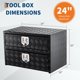 thumbnail image 4 of 24 - 18 - 20 durable aluminum truck tool box con 1 cajón y two - tier organizer design, waterproof underbody toolbox para pickup truck cama, rv trailer, 4 of 5