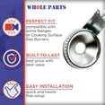 thumbnail image 5 of Whole Parts Top Burner Rear Part# PA080036 - Replacement & Compatible with Some Ranges or Cooking Surface Gas Burner, 5 of 6