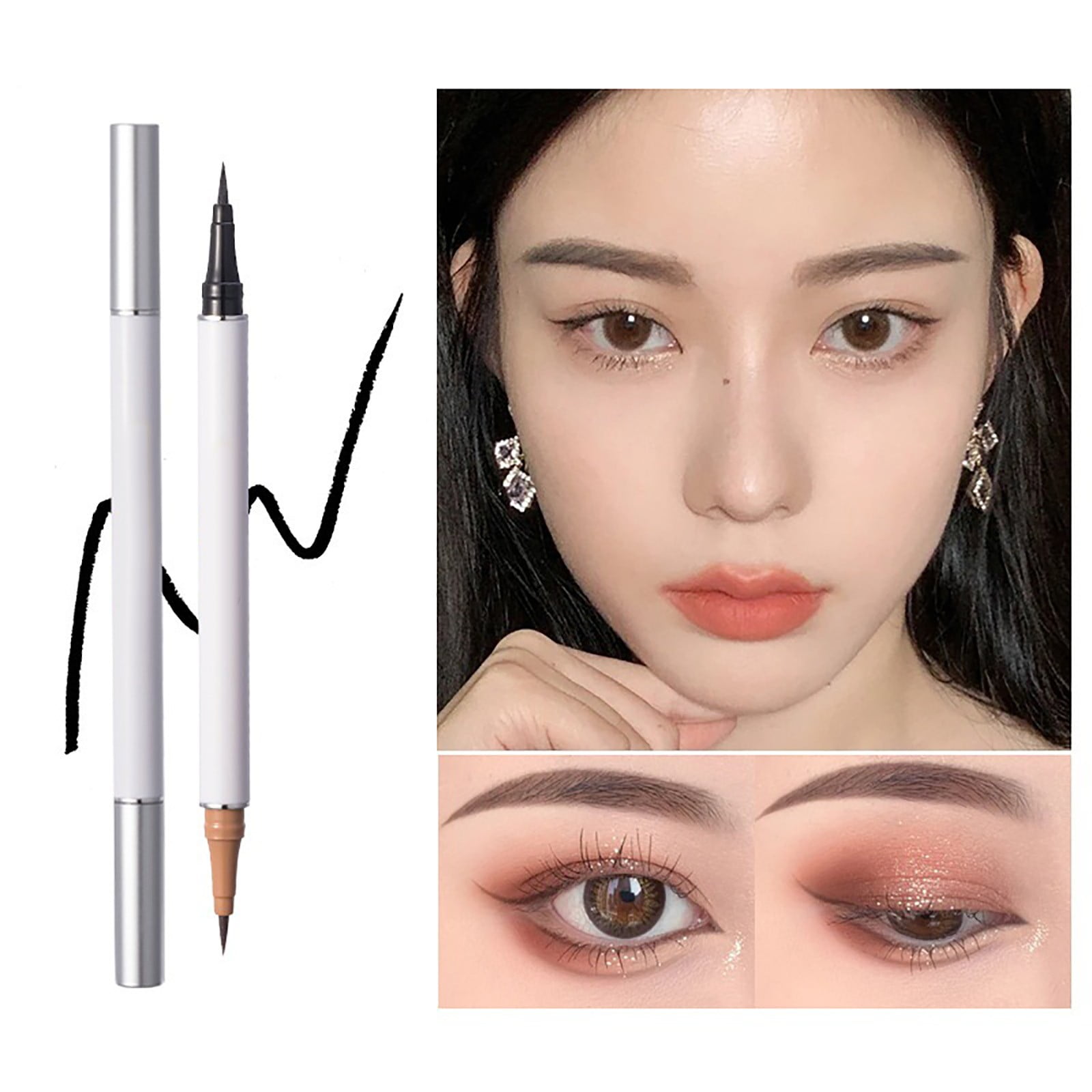 NIUREDLTD Double Ended Liquid Eyeliner Waterproof And Sweat Resistants