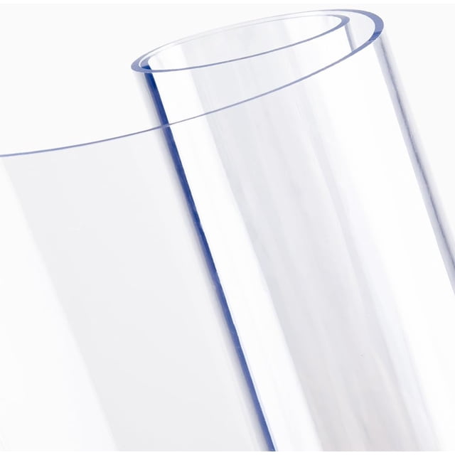 Plastic Table Cover, Tablecloth 2 Mm Thick Clear Table Protector, Rectangle Clear Desk Mat, Waterproof & Easy Cleaning for Office Dresser Night Stand Dining Tables,Clear,35x35in/90X90cm