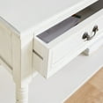 thumbnail image 4 of DecMode 29" x 40" Cream Wood Traditional Console Table, 4 of 10