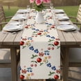 thumbnail image 4 of Spring Botanical Table Runner 70 Inches, Rustic Summer Fruits Floral Bed Runner Dresser Scarves Tabletop for Indoor Outdoor Parties/Ceremony/Banquet, 13" x 70", 4 of 9