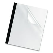 Fellowes Thermal Binding System Covers 240-Sheet Cap 11 x 8 1/2 Clear/Black 10/Pack 5257001