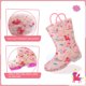 thumbnail image 3 of EUXTERPA Botas de lluvia impermeables con luz para niños pequeños y botas con purpurina con asas para niñas pequeñas talla 8 unicornio rosa, 3 of 5