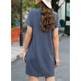 thumbnail image 5 of DOKOTOO Women Casual Summer Crewneck Short Sleeve Ribbed Mini Tshirt Dress, 5 of 8