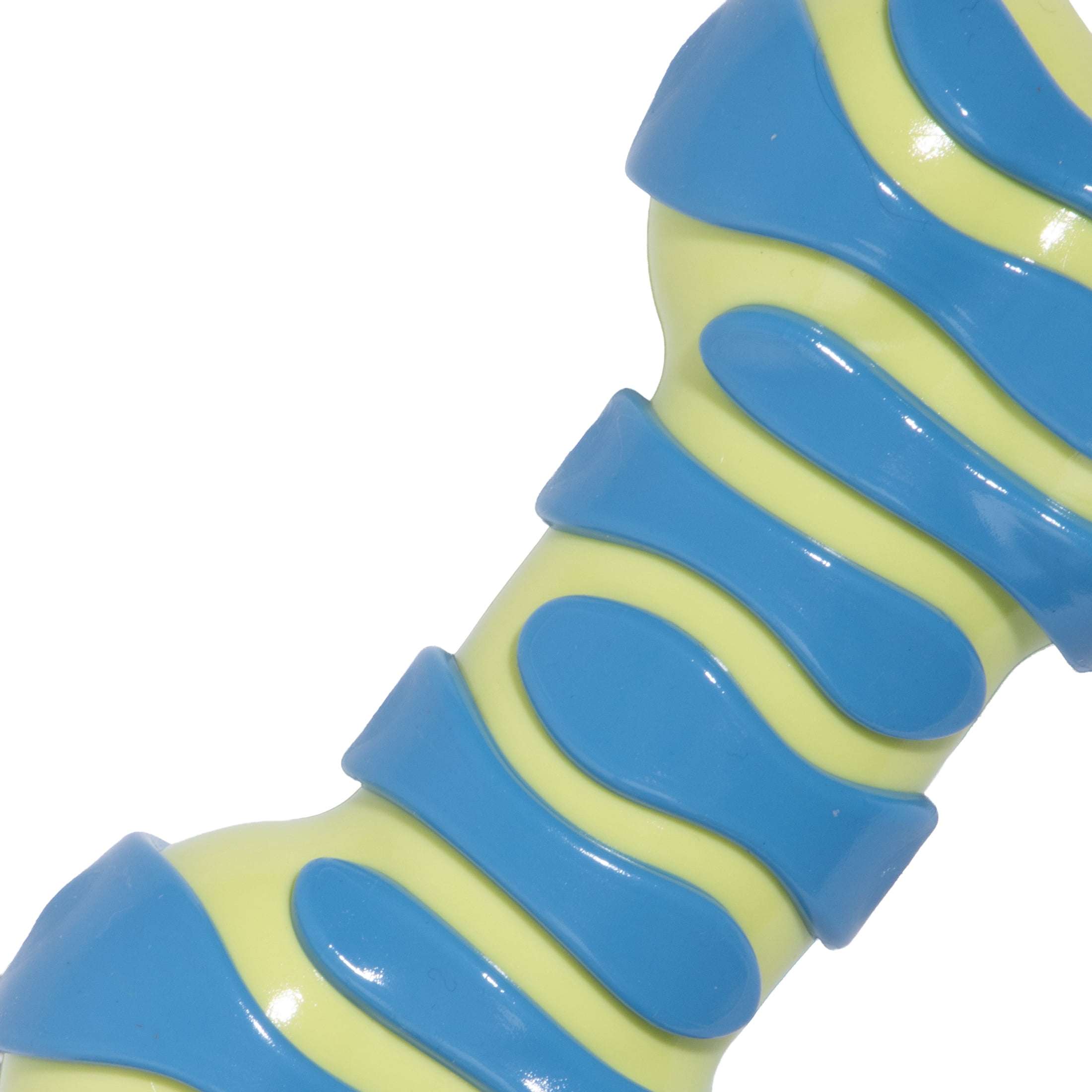 Oodles Durable Textured Rubber Ball and Bone Dog Toy Set, Blue, One Size