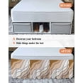 thumbnail image 7 of Beige Ombre Wrap Around Bed Skirts for Queen Bed 16" Drop,Bed Skirt with Adjustable Elastic Belt Dust Ruffle Bed Valance for Bedroom Hotel Modern Geometric Abstract Aesthetic Cream Bed Frame Cover, 7 of 7