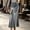 Gray, variant on Womens Velvet Skirts Elegant Fall Winter Soft Warm High Waist Flowy Party Maxi Skirt Navy S
