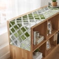 thumbnail image 6 of Sage Green Morocco 120 Inch Table Runner, Vintage Grey Shabby Chic Plaid Farmhouse Dresser Scarf Cotton & Linen Tablerunner for Dining/Kitchen Island/Holiday Party Décor 13" x 120", 6 of 9