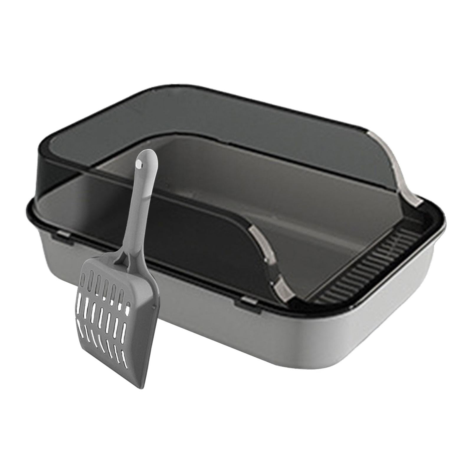 yotijay Cat Litter Box Toilet Travel Large Cat Litter Container Kitten Litter Pan Kitten Gray